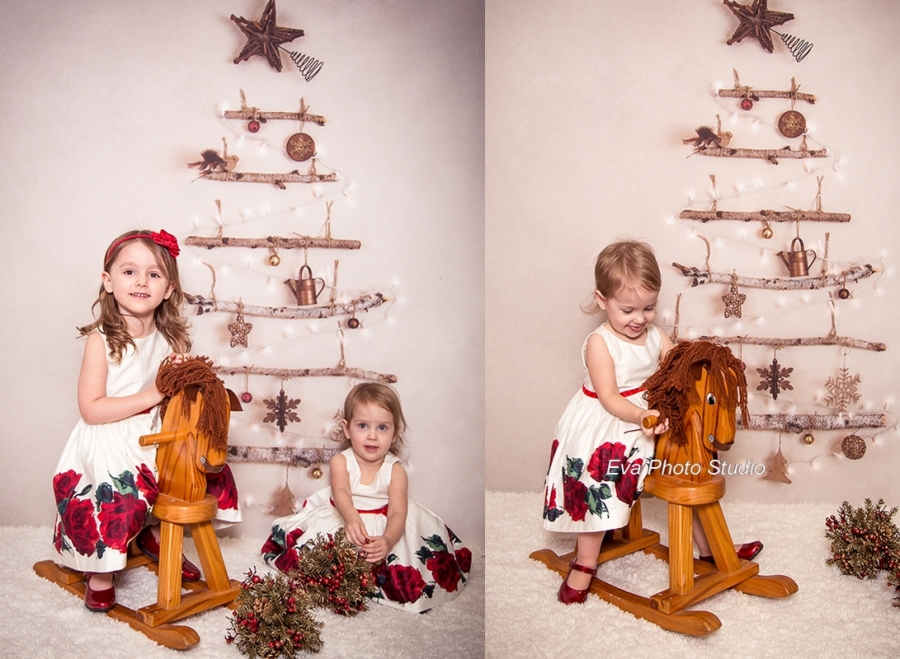 Christmas photo session in the studio Holiday photo session » Eva
